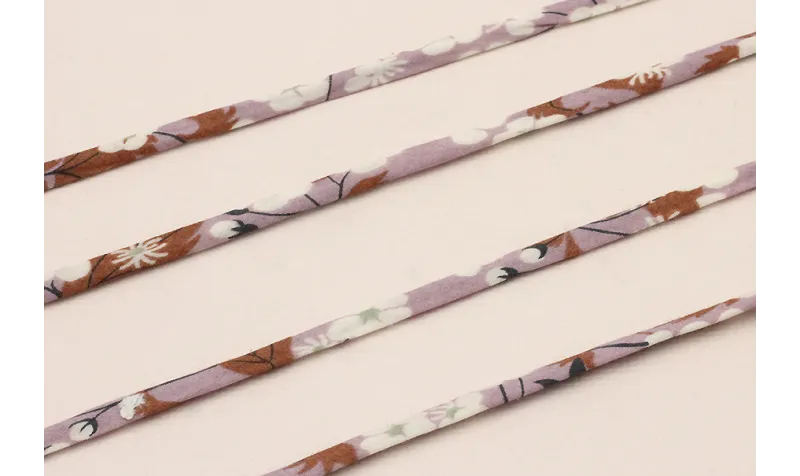 Lazo Liberty 4mm Lila con Flores