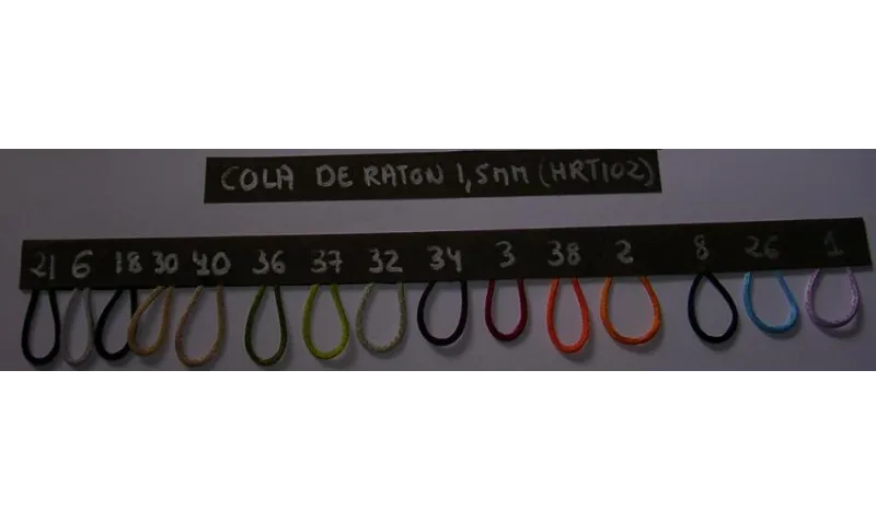 COLA RATON 1,5MM NEGRO / Hilos y Cordones, Cola de ratón