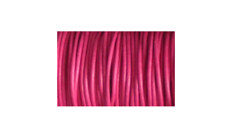 SIMIL CUERO 2MM Rosa Claro / Hilos y Cordones, Algodón / Símil