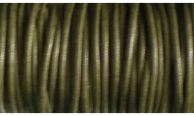SIMIL CUERO 2MM KAKI / Hilos y Cordones, Algodón / Símil