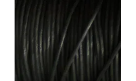 SIMIL CUERO 2MM NEGRO / Hilos y Cordones, Algodón / Símil
