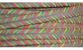 Cordón plano 10mm*4mm mezclado fluor / Hilos y Cordones, Algodón / Símil