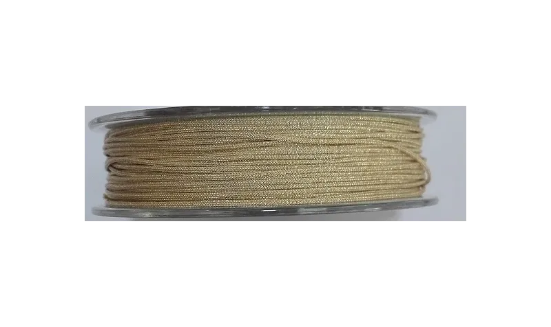 Hilo Macramé metálico dorado pálido 0,85mm / Hilos y Cordones, Algodón / Símil