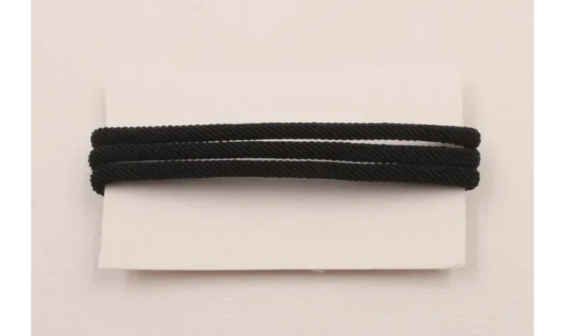 Cordón retorcido 4mm Negro / Hilos y Cordones, Algodón / Símil