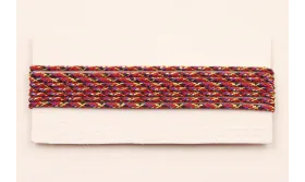 Micro Driza 0,9mm color Rojo vivo y Oro / Hilos y Cordones, Algodón / Símil