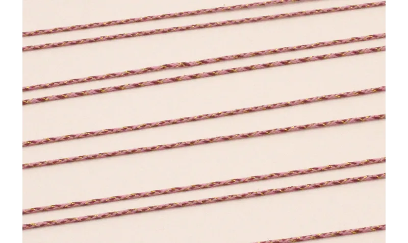 MicroDriza 0,9mm Rosa, granate y oro / Hilos y Cordones, Algodón / Símil