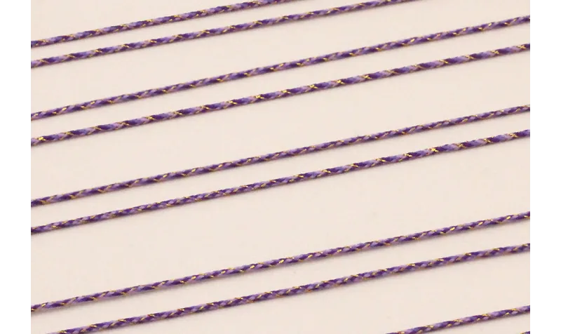 MicroDriza 0,9mm Lila, cardenal y oro / Hilos y Cordones, Algodón / Símil