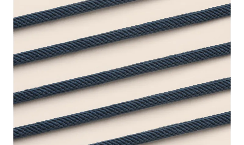 Cordón retorcido trenzado 4mm Color Azul marino / Hilos y Cordones, Algodón / Símil