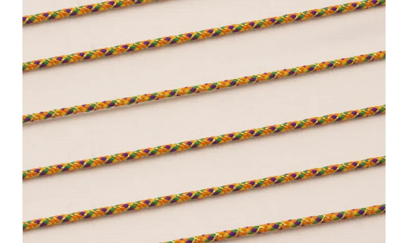 Driza 2mm Hilo Metálico Naranja y verde / Hilos y Cordones, Algodón / Símil