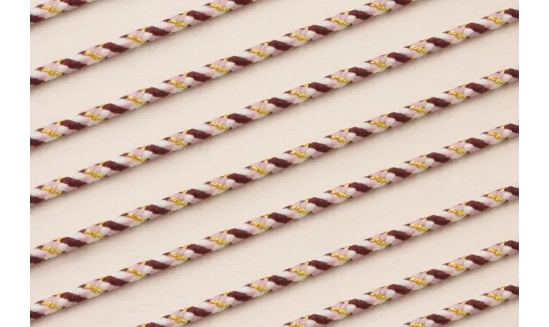 Driza 2mm Hilo Metálico  Rosa, Marrón y Blanco / Hilos y Cordones, Algodón / Símil
