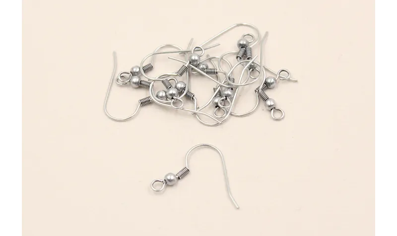 GANCHO HIPPIE GUSANO BOLA Plata Vieja / Base Pendientes 
