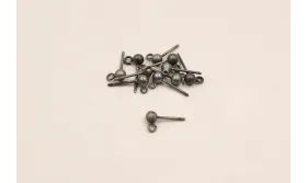 PdTE DORMILON CABEZAL BOLA 4MM ANILLA Plata vieja / Base Pendientes 